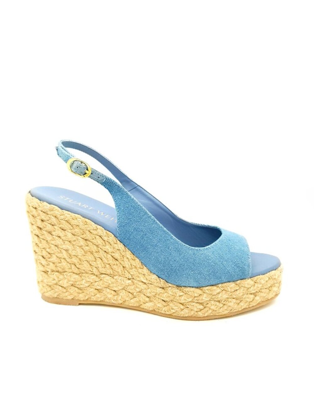 NEW Stuart Weitzman Island Peep Toe Sandals Womens 10 Espadrille Chic Designer